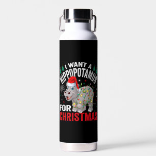 Ich Wollte einen Hippopotamus für Weihnachten Weih Trinkflasche