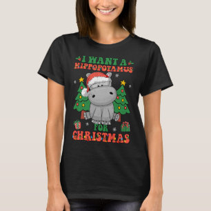 Ich Wollte einen Hippopotamus für Weihnachtsbeleuc T-Shirt
