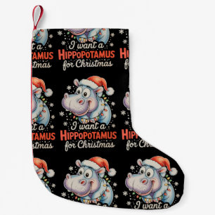 Ich Wollte einen Hippopotamus für Weihnachtsfeiert Kleiner Weihnachtsstrumpf