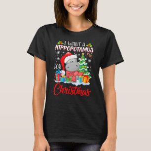 Ich Wollte einen Hippopotamus für Weihnachtslicht T-Shirt