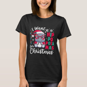 Ich Wollte einen Hippopotamus Zu Weihnachten Weihn T-Shirt