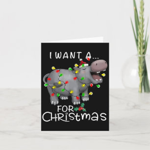 Ich Wollte einen Hiptamus für Weihnachten Weihnach Karte