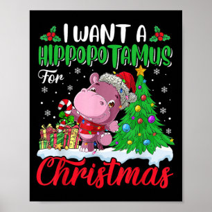 Ich Wollte einen Hiptamus für Weihnachten Weihnach Poster