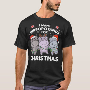 Ich Wollte einen Nilpferd für Weihnachten Süße Hip T-Shirt