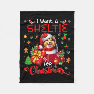 Ich Wollte einen Sheltie für den Weihnachtsbesitze Fleecedecke