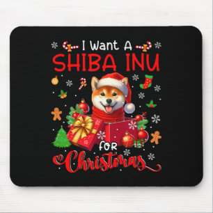 Ich Wollte einen Shiba Inu für Weihnachtsbesitzer  Mousepad