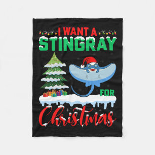 Ich Wollte einen Stingray für Weihnachten Weihnach Fleecedecke