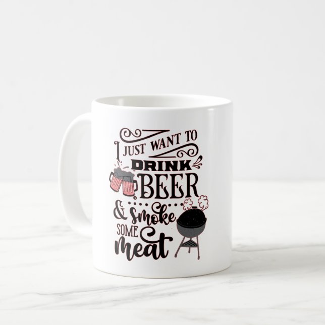 ICH WOLLTE EINFACH BIER ZU TRINKEN UND RAUCHEN EIN KAFFEETASSE (Vorderseite Links)