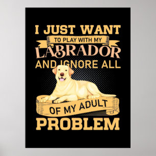 Ich Wollte einfach mit meinem Labrador zu spielen Poster