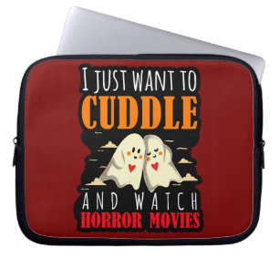 Ich Wollte einfach zum Cuddle und schaue mir Horro Laptopschutzhülle