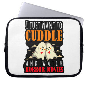 Ich Wollte einfach zum Cuddle und schaue mir Horro Laptopschutzhülle