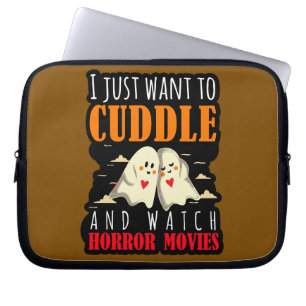 Ich Wollte einfach zum Cuddle und schaue mir Horro Laptopschutzhülle