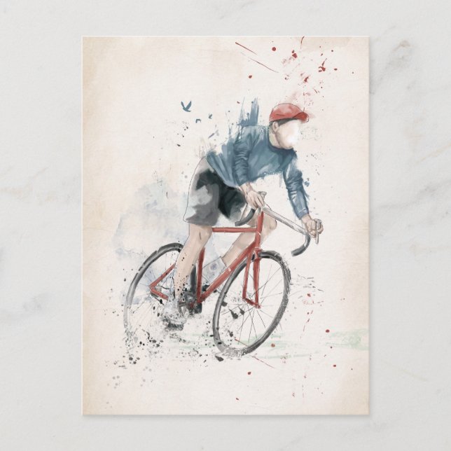 Ich wollte, Fahrrad zu fahren Postkarte (Vorderseite)