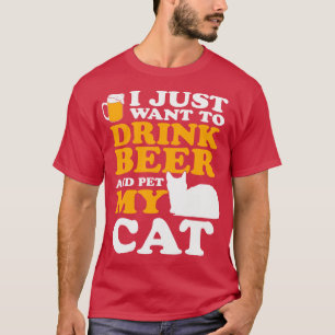 Ich wollte gerade Bier zu trinken und meine Katze T-Shirt
