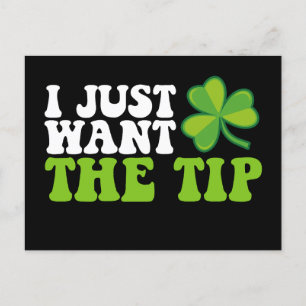 Ich Wollte gerade den Tipp-Kleeblatt St Patrick's  Postkarte