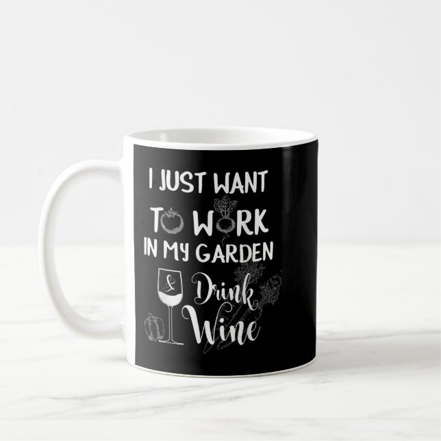 Ich Wollte gerade, in meinem Garten zu arbeiten Tr Kaffeetasse (Links)