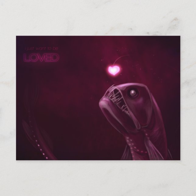 Ich wollte gerade, LOVED zu werden Postkarte (Vorderseite)