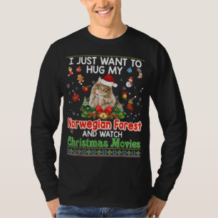 Ich Wollte gerade, meine norwegische Waldkatze zu T-Shirt