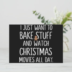 Ich Wollte gerade, Stuff zu backen Weihnachtsfilme Feiertagskarte