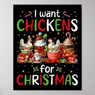 Ich Wollte Hühner zu Weihnachten Kaffee Cups Lover Poster