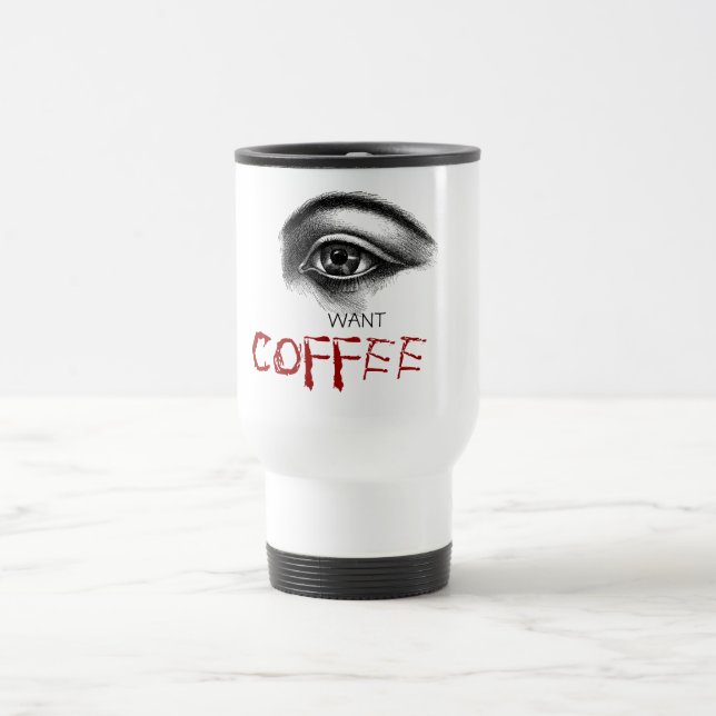 ICH wollte KAFFEE Reisebecher (Mittel)