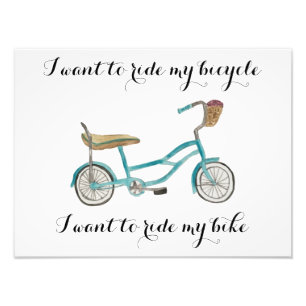 Ich Wollte, meine FahrradIllustration zu fahren Fotodruck