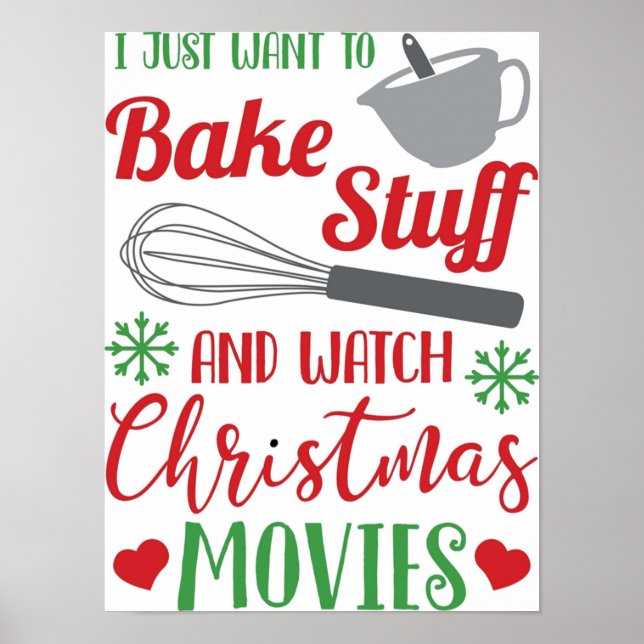 Ich Wollte, mir Sachen zu backen und Weihnachtsfil Poster (Vorne)