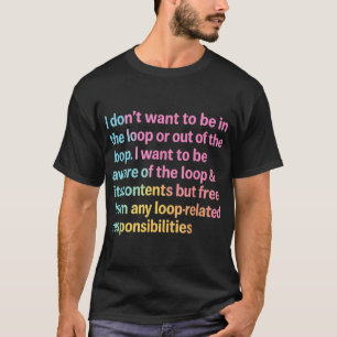 Ich Wollte nicht, in oder aus dem Loop-Angebot zu T-Shirt