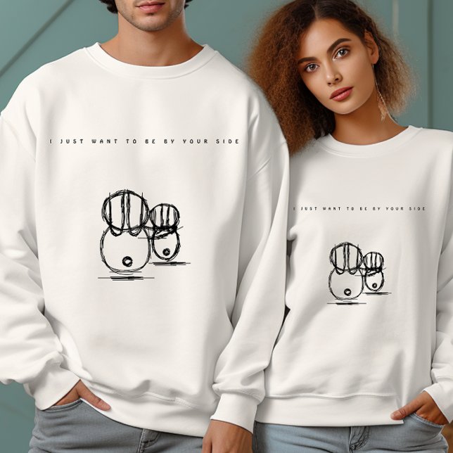 Ich Wollte nur, an deiner Seite zu sein | Männer Sweatshirt (Von Creator hochgeladen)