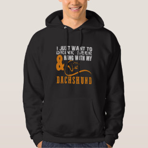 Ich Wollte nur, Bier mit Dackel zu trinken Hoodie