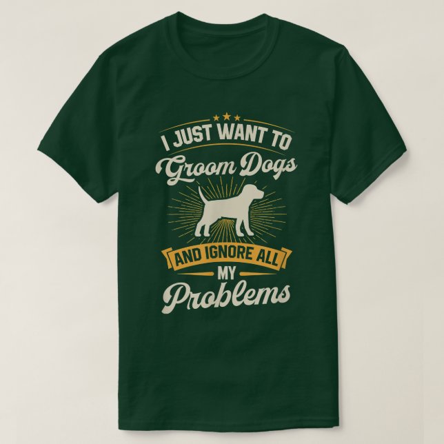 Ich Wollte nur, Hunde zu züchten und mein gesamtes T-Shirt (Design vorne)