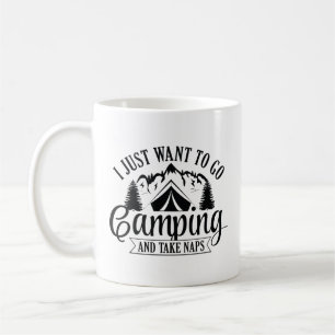 Ich Wollte nur, ins Camping zu gehen und Nickerche Kaffeetasse