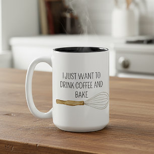 Ich Wollte nur, Kaffee und Kuchen zu trinken Zweifarbige Tasse