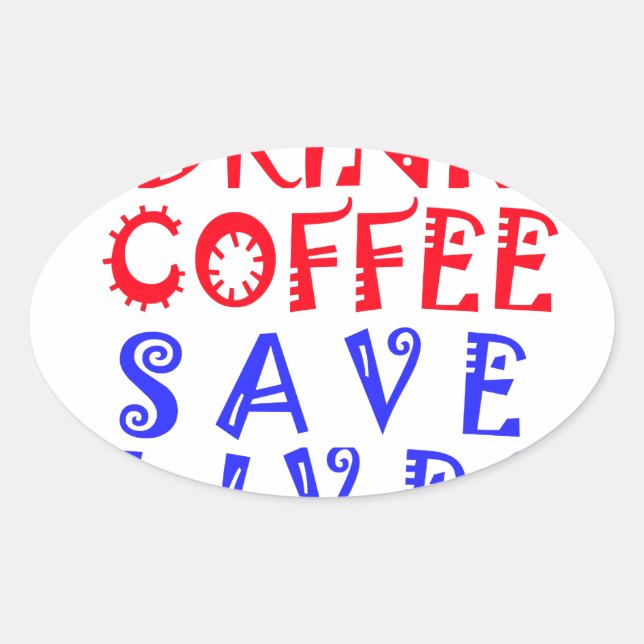 Ich wollte nur, Kaffee zu trinken Ovaler Aufkleber (Vorderseite)