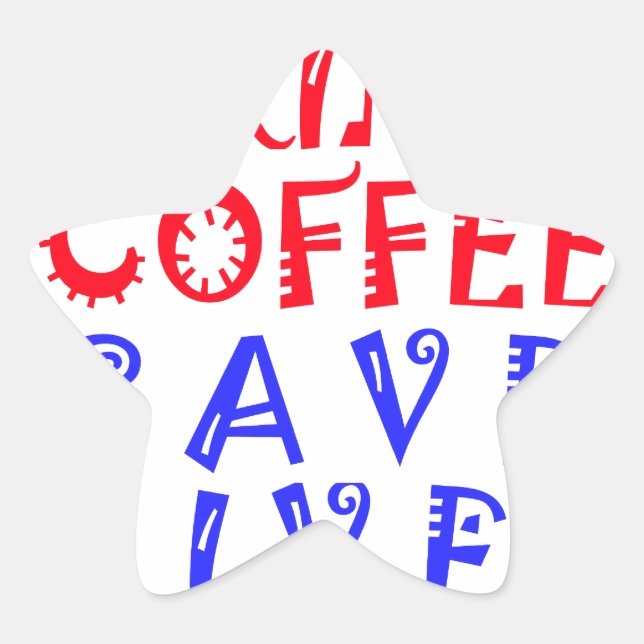 Ich wollte nur, Kaffee zu trinken Stern-Aufkleber (Vorderseite)