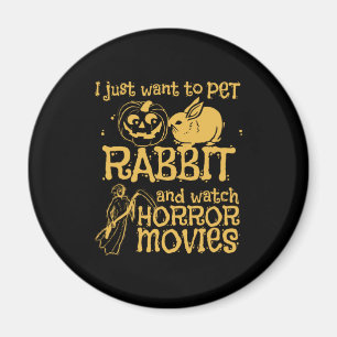 Ich Wollte nur, Kaninchen und Halloween zu essen Magnet