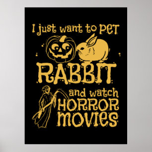 Ich Wollte nur, Kaninchen und Halloween zu essen Poster
