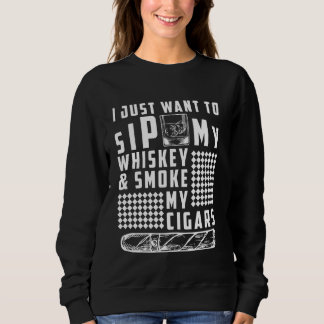 Ich Wollte nur, meinen Whiskey zu schlucken und me Sweatshirt