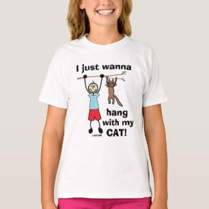 Ich Wollte nur mit meiner Katze zu hängen! Humoral T-Shirt