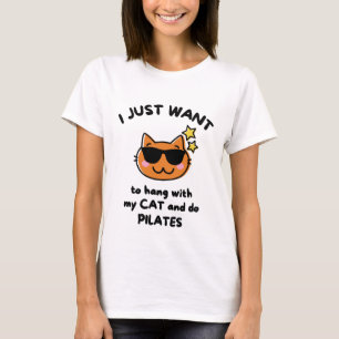 Ich wollte nur, mit meiner Katze zu hängen und Pi T-Shirt