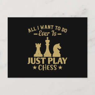 Ich Wollte nur Schach zu spielen Einladungspostkarte