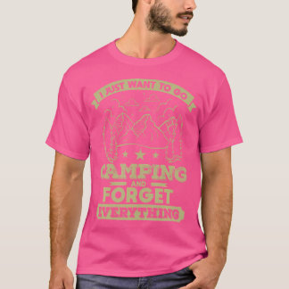 Ich Wollte nur, um Camping Funny Camp Angebot für  T-Shirt