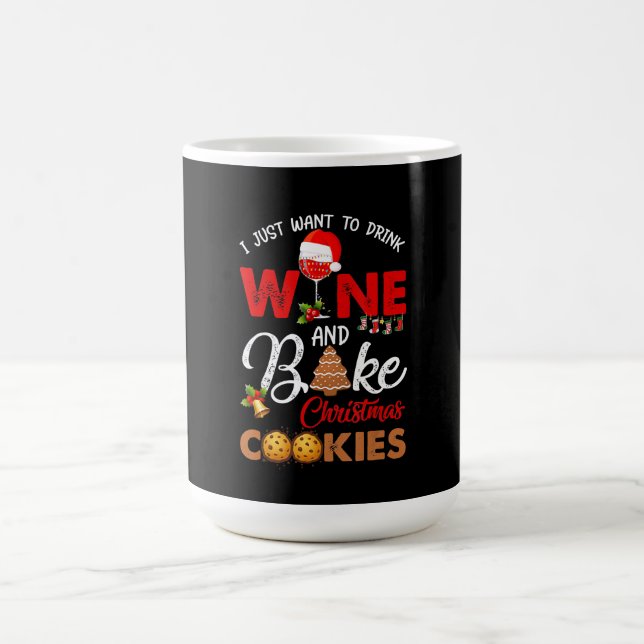 Ich wollte nur Wein zu trinken | Weihnachtskekse Kaffeetasse (Mittel)