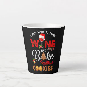 Ich wollte nur Wein zu trinken Weihnachtskekse Milchtasse