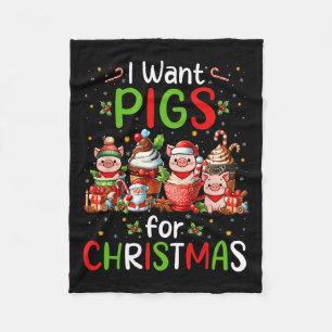 Ich Wollte Schweine für Weihnachten Kaffee Cups Lo Fleecedecke