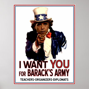 Ich Wollte Sie - Obama Politisches Poster