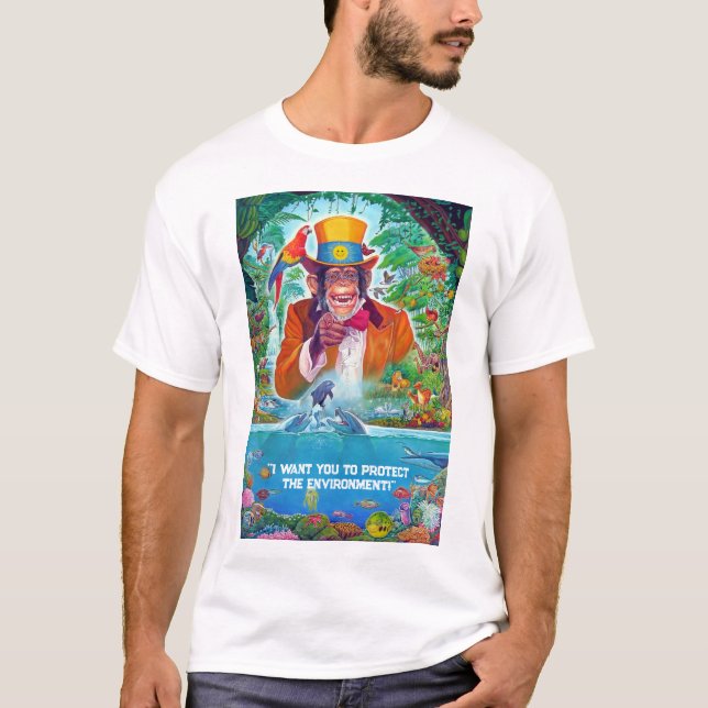 Ich wollte Sie, um die Umgebung von Benutzerdefini T-Shirt (Vorderseite)