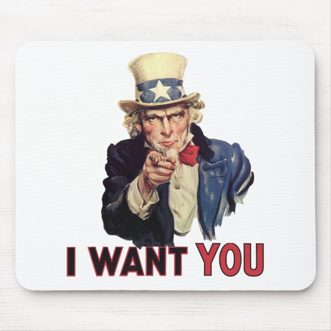Ich wollte Sie, USA, SAD Mousepad (Vorne)