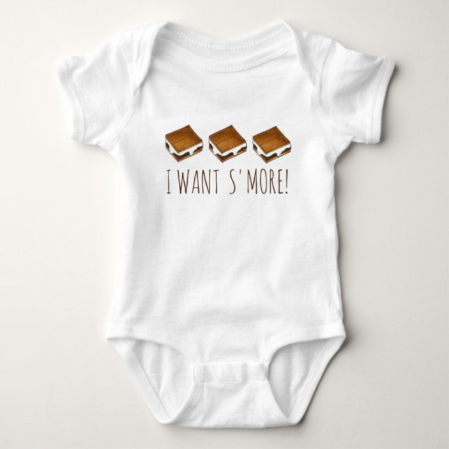 Ich Wollte S'more Campfire S'mores Camping Camp Fe Baby Strampler (Vorderseite)