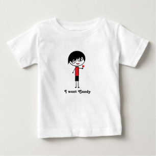 Ich wollte Süßigkeiten-Emo-Kinderhemd Baby T-shirt